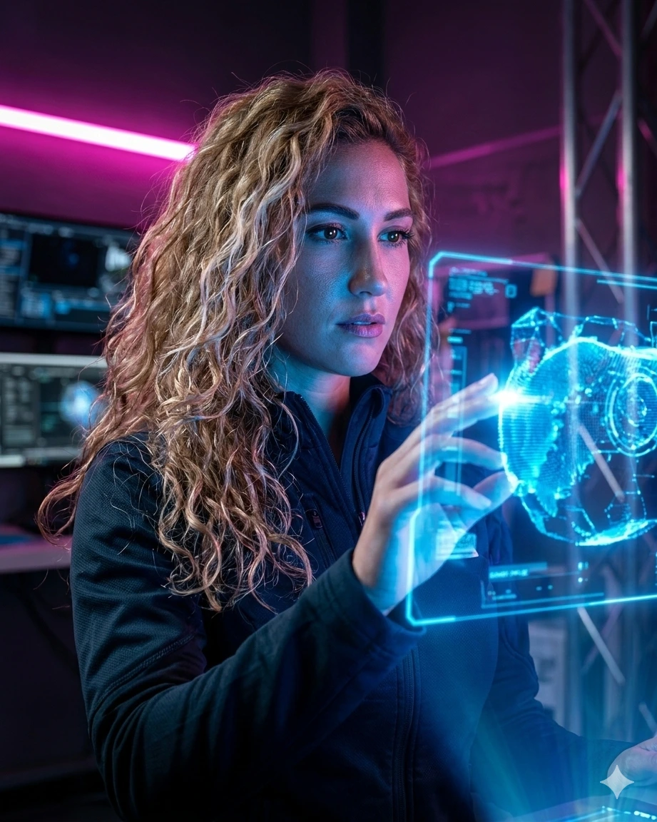 estudiante con ai en el futuro